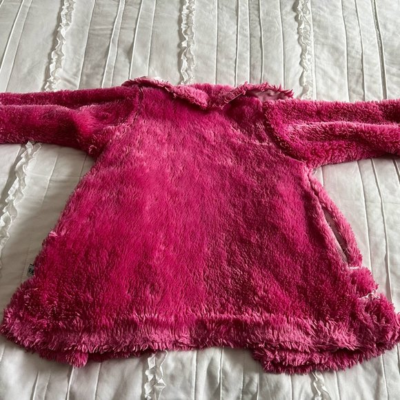 Corky and Company Vintage 4T Pink Floral Fluffy Coat - Picture 6 of 6
